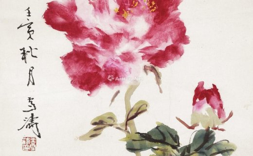 王雪涛（1903～1982）
                                                                                                                                                0169 
                            蝶恋花 镜片 设色纸本