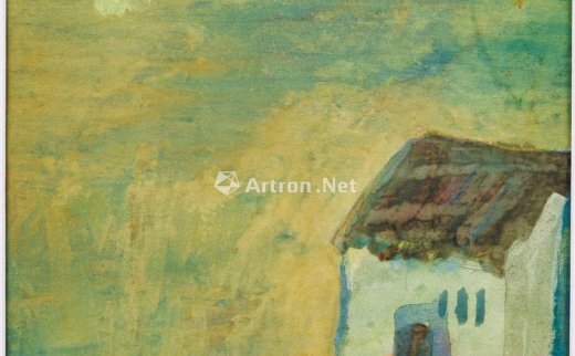 王攀元（1912-2017）
                                                                                                                                                1108 
                            月圆怀旧 水彩 纸
