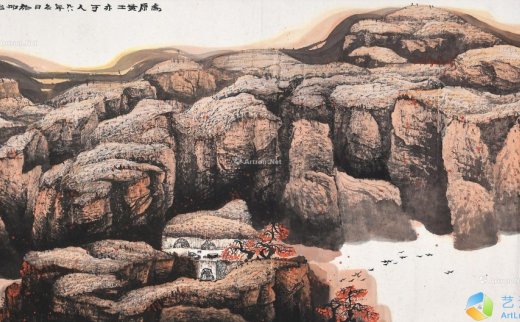 王国峰（b.1972）
                                                                                                                                                0699 
                            高原黄土亦可人 立轴 设色纸本