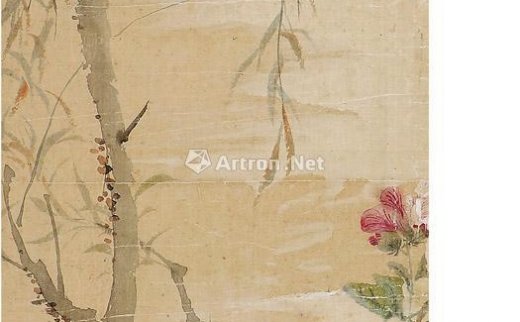 翁小海
                                                                                                                                                0534 
                            柳蝉图 立轴 设色纸本