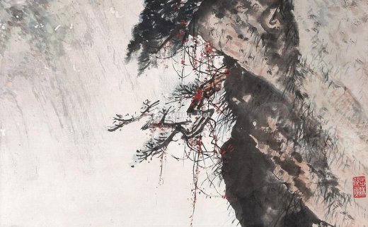 黎雄才（1910～2001）
                                                                                                                                                0042 
                            秋江帆影 镜框 设色纸本