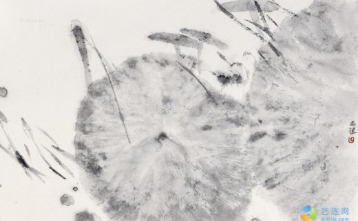 周思聪（1939～1996）
                                                                                                                                                0190 
                            水佩风裳 镜片 水墨纸本