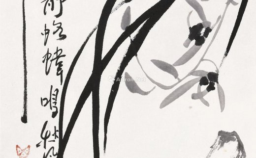 丁衍庸（1902～1978）
                                                                                                                                                0102 
                            蛒纬鸣秋 立轴 水墨纸本