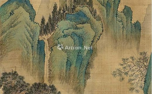 文伯仁（1502～1573）
                                                                                                                                                0729 
                            山水 立轴 设色绢本