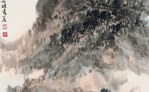 姚耕云
                                                                                                                                                0431 
                            1978年作 秋山晚晴图 立轴 设色纸本