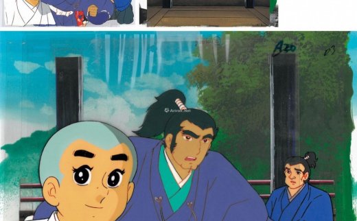 --                            1127 
                            「聪明的一休」赛璐璐手稿 镜框 彩绘 胶片