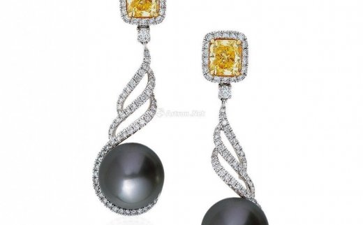 --                            4937 
                            黑色养殖珍珠、黄色钻石配钻石耳环 -中国嘉德国际拍卖有限公司