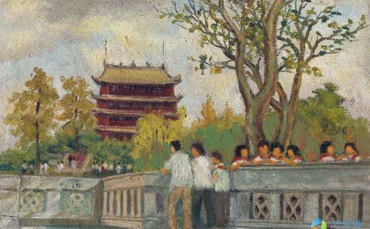 谭华牧（1895～1976）
                                                                                                                                                2066 
                            1960年代作 越秀山 布面油画 -北京匡时国际拍卖有限公司