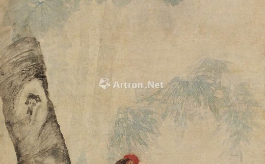 项圣谟（1597～1658）
                                                                                                                                                *1607 
                            雨打鸡 立轴 纸本 -北京匡时国际拍卖有限公司