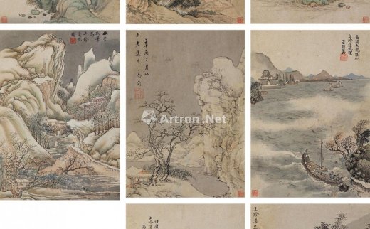 上睿
                                                                                    顾在湄
                                                                                    高简
                                        等                                                                                                        *1633 
                            仿古山水册 （8帧） 册页 纸本 -北京匡时国际拍卖有限公司