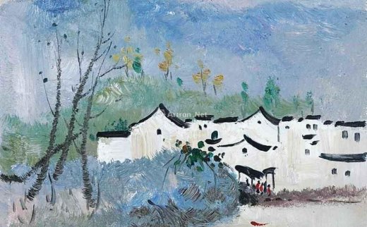 吴冠中
                                                                                                                                                0033 
                            山乡待渡 油画 油画