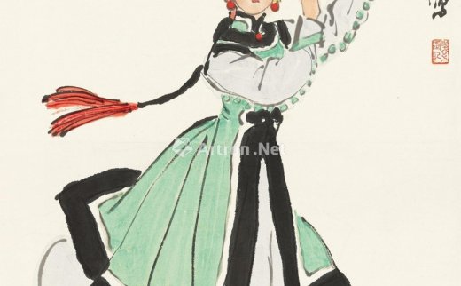 叶浅予（1907～1995）
                                                                                                                                                0084 
                            1964年作 舞女 立轴 纸本 -北京匡时国际拍卖有限公司
