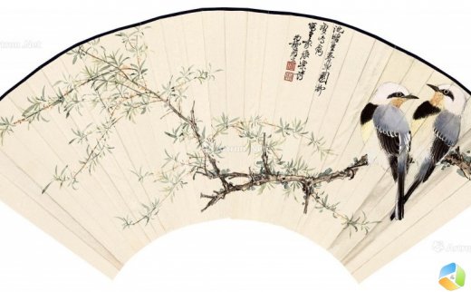 谢稚柳（1910～1997）
                                                                                                                                                0621 
                            富贵白头 扇面 纸本 -北京匡时国际拍卖有限公司