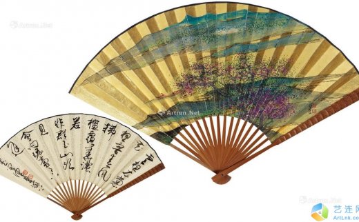 陈佩秋（b.1922）
                                                                                                                                                0423 
                            春山放舟 行书七言诗 成扇 纸本 -北京匡时国际拍卖有限公司