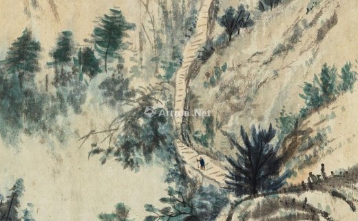 关良（1900～1986）
                                                                                                                                                0120 
                            1943年作 登山图 镜心 纸本 -北京匡时国际拍卖有限公司