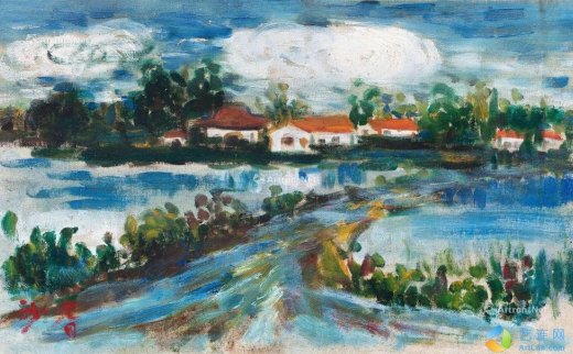 沙耆（1914～2005）
                                                                                                                                                2637 
                            1994年作 村庄 布面油画 -北京匡时国际拍卖有限公司
