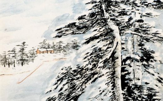 【拍卖价格】                                                                                    王印杰（b.1942）                                                                                                                                                1384                             1993年作 寿松瑞雪 纸本设色