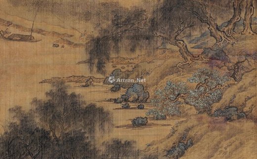 【拍卖价格】                                                                                    袁江（1662～1735）
                                                                                                                                                4042 
                            牧童晚归 立轴 设色绢本
