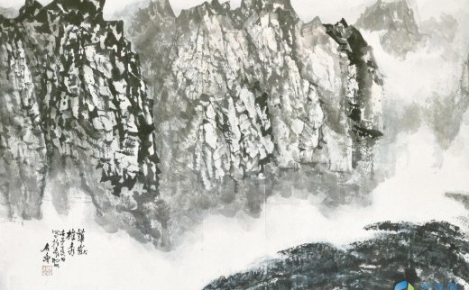 【拍卖价格】                                                                                    石鲁（1919～1982）
                                                                                                                                                1567 
                            1972年作 华岳雄秀 镜片 设色纸本