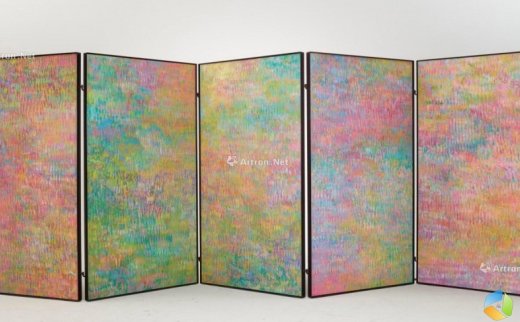 Jean～Baptiste Bernadet（b.1978）
                                                                                                                                                0031 
                            Painted in 2013 Untitled （Fugue-Screen 1） oil on canvas， in five parts