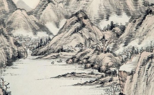 【拍卖价格】                                                                                    李秾（近代）
                                                                                                                                                0483 
                            1924年作 溪山无尽 立轴 设色纸本
