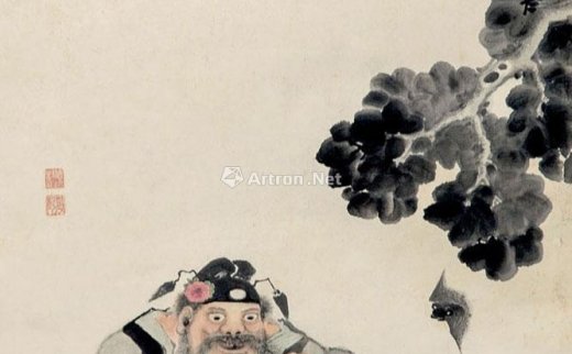 【拍卖价格】                                                                                    庆云亭
                                                                                    潘龄皋
                                                                                                                                                0379 
                            书画（双挖） 立轴 设色纸本