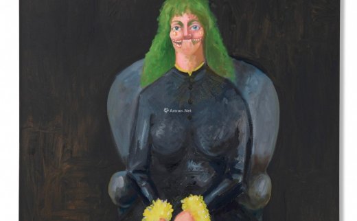 GEORGE CONDO（b.1957）
                                                                                                                                                0026 
                            Painted in 2009 Girl with Green Hair oil on canvas