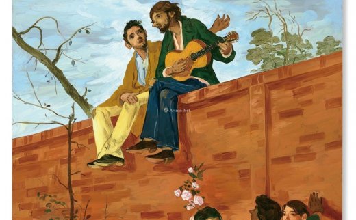 SALMAN TOOR（b.1983）
                                                                                                                                                0003 
                            Painted in 2019 The Singers oil on canvas