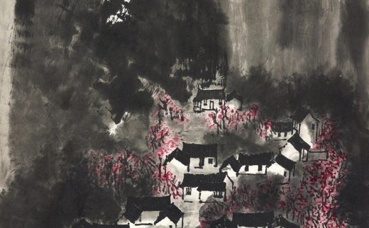 【拍卖价格】                                                                                    李可染（1907～1989）
                                                                                                                                                1729 
                            蜀山春雨 立轴 设色纸本