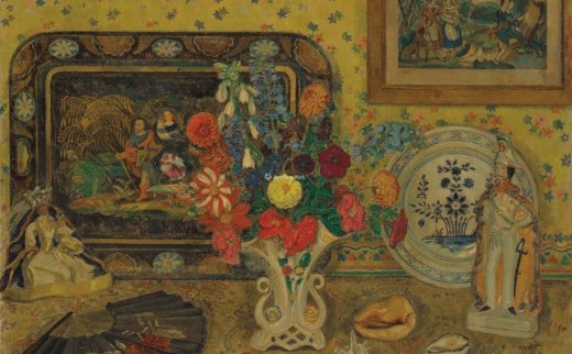 Léon de Smet（1881～1966）
                                                                                                                                                0357 
                            Painted in 1941 Fleurs et coquillages oil on canvas