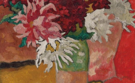 Louis Valtat（1869～1952）
                                                                                                                                                0291 
                            Painted circa 1940 Bouquet de dahlias oil on canvas