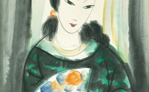 【拍卖价格】                                                                                    林风眠（1900～1991）
                                                                                                                                                1425 
                            仕女 镜框 设色纸本