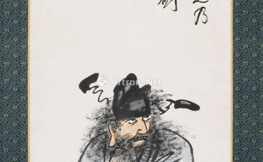 王一亭（1867～1938）
                                                                                                                                                0042 
                            1928年作 钟馗 立轴 设色纸本
