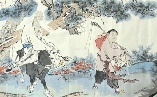 范曾
                                                                                                                                                6056 
                            老子出关 镜片 纸本